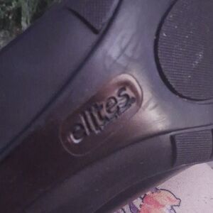 Ellies Black Leather Boots/Size:::11W XW